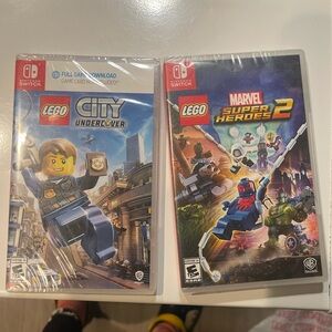 LEGO Nintendo Switch Games - LEGO City Undercover & LEGO Marvel Super Heroes 2